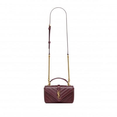 YSL COLLEGE MINI IN SHINY LEATHER 779430DZH076193 (20*13*3cm)
